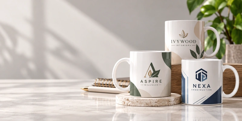  Modern Branded Mug Office Mockup